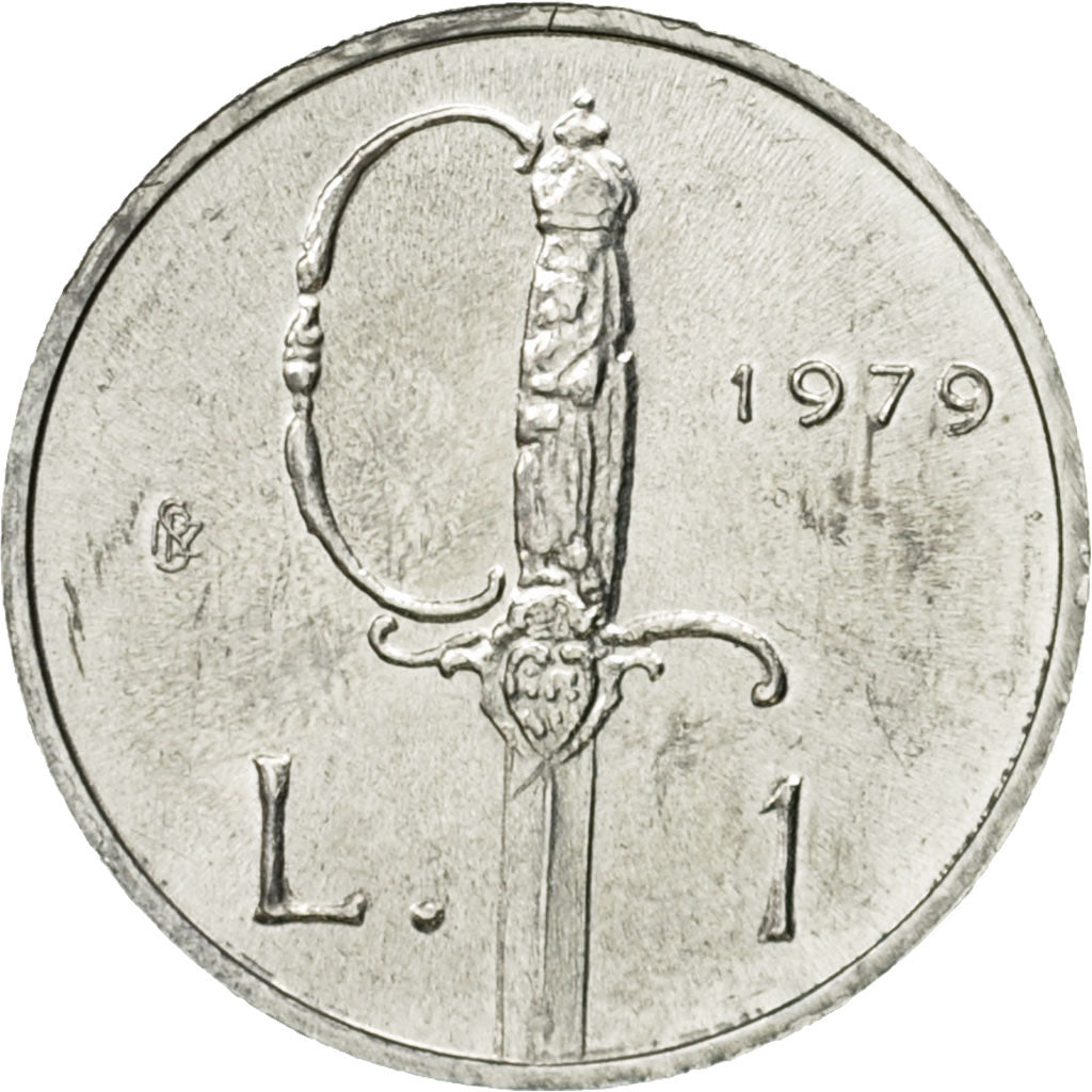 Coin, San Marino, Lira, 1979, Rome, MS(65-70), Aluminum, KM:89