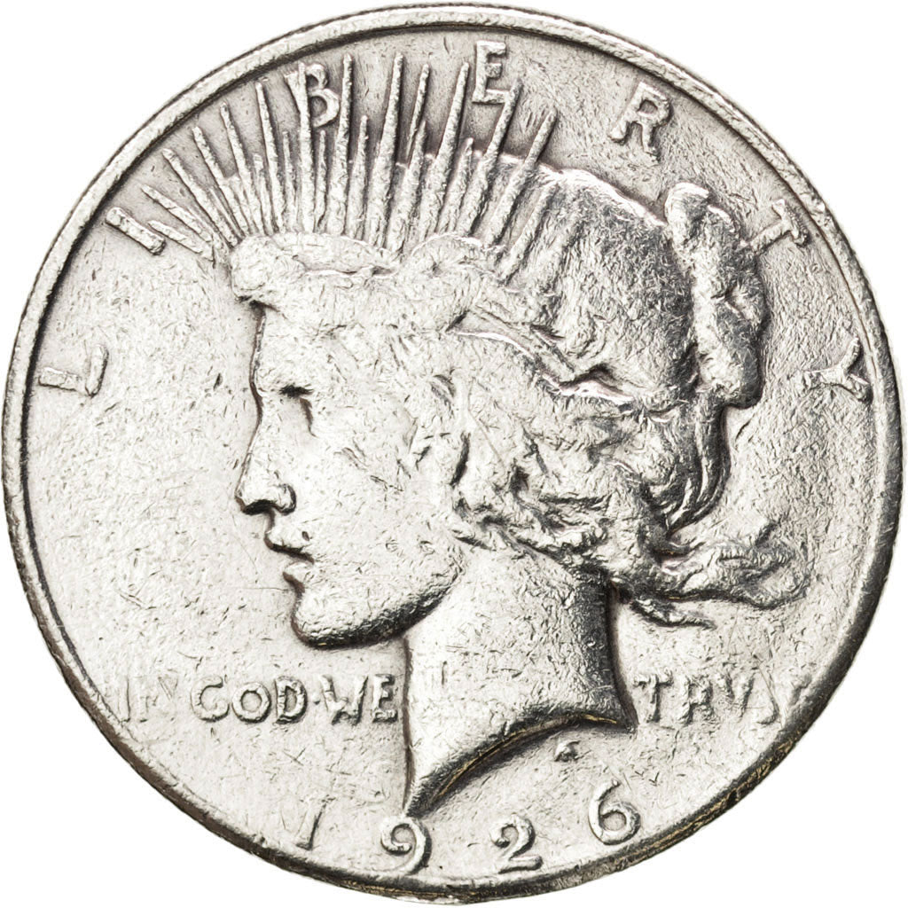 UNITED STATES, Peace Dollar, Dollar, 1926, U.S. Mint, KM #150, VF(20-25),...