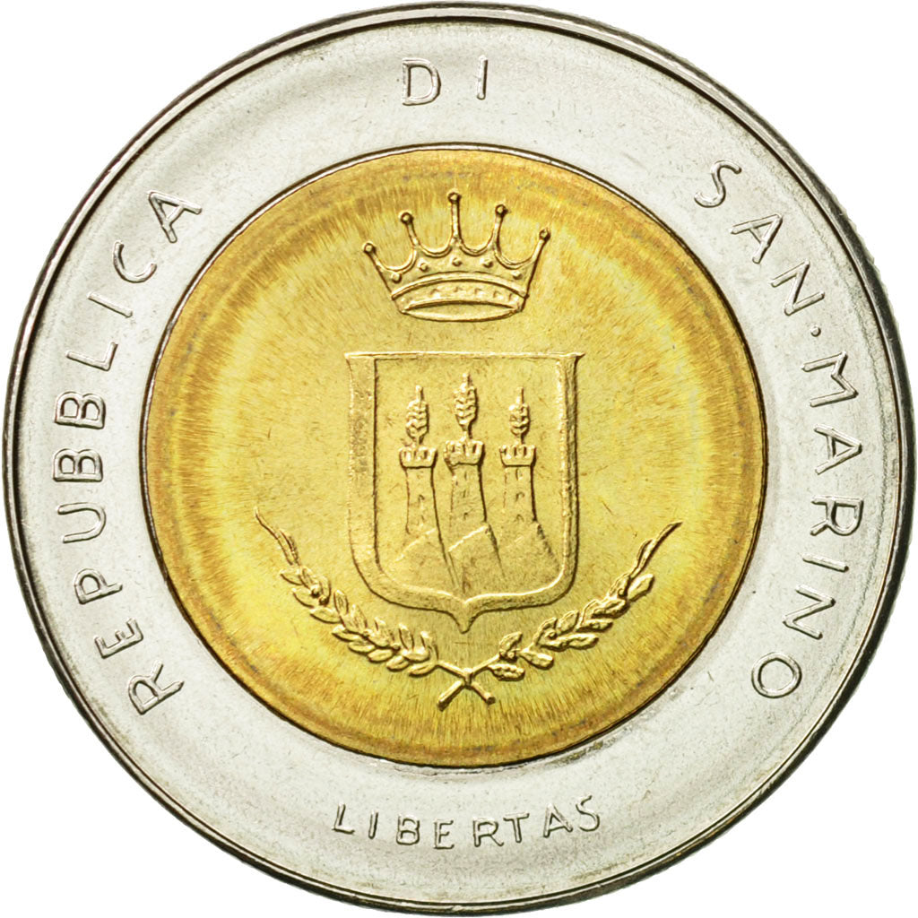 Coin, San Marino, 500 Lire, 1983, Rome, MS(63), Bi-Metallic, KM:153