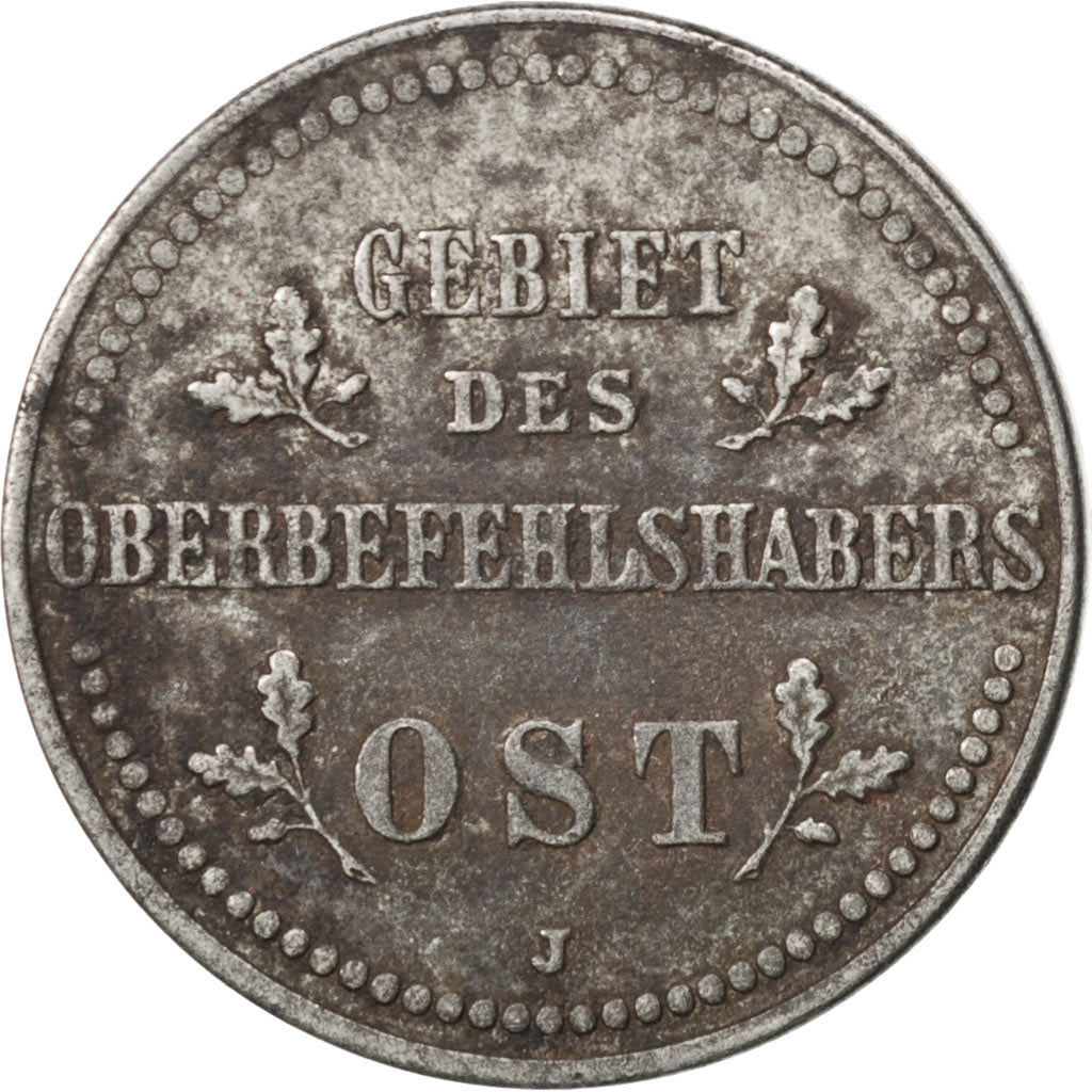 GERMANY - EMPIRE, 2 Kopeks, 1916, Hambourg, KM #22, EF(40-45), Iron, 5.87
