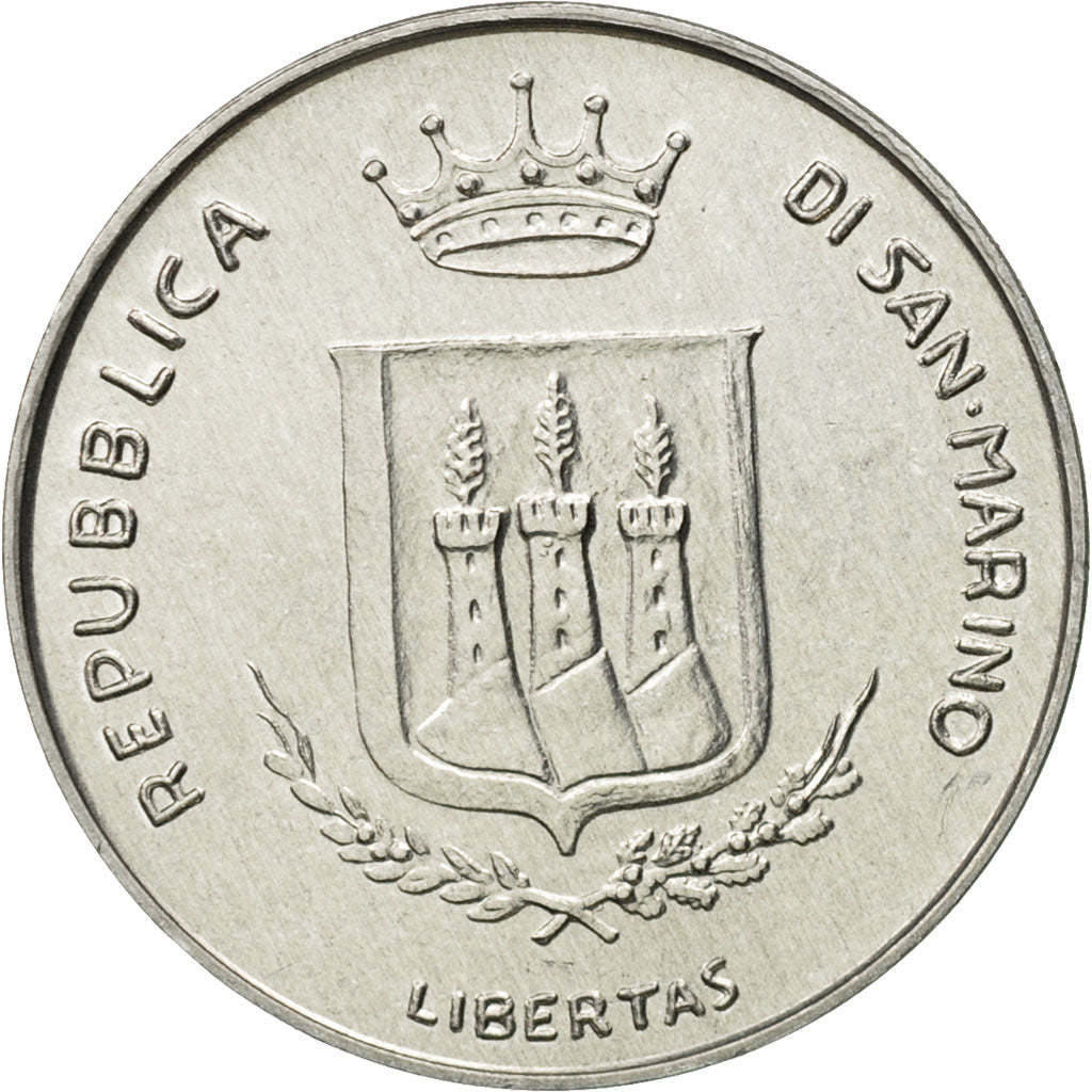 Coin, San Marino, 10 Lire, 1983, Rome, MS(65-70), Aluminum, KM:148