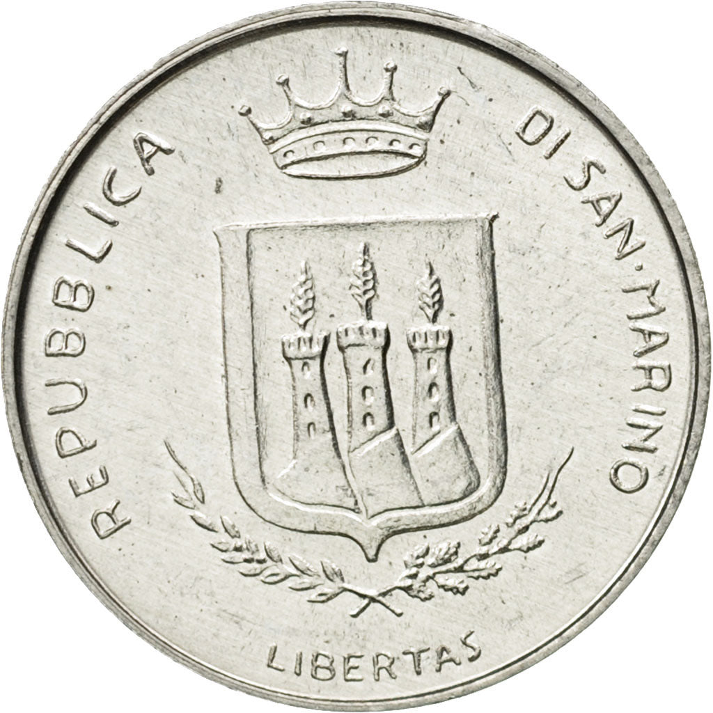 Coin, San Marino, 5 Lire, 1983, Rome, MS(63), Aluminum, KM:147