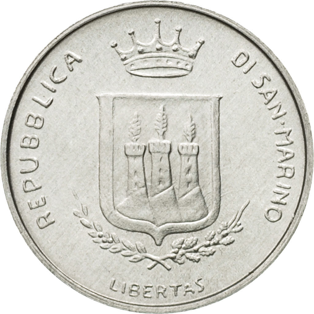 Coin, San Marino, Lira, 1983, Rome, MS(63), Aluminum, KM:145