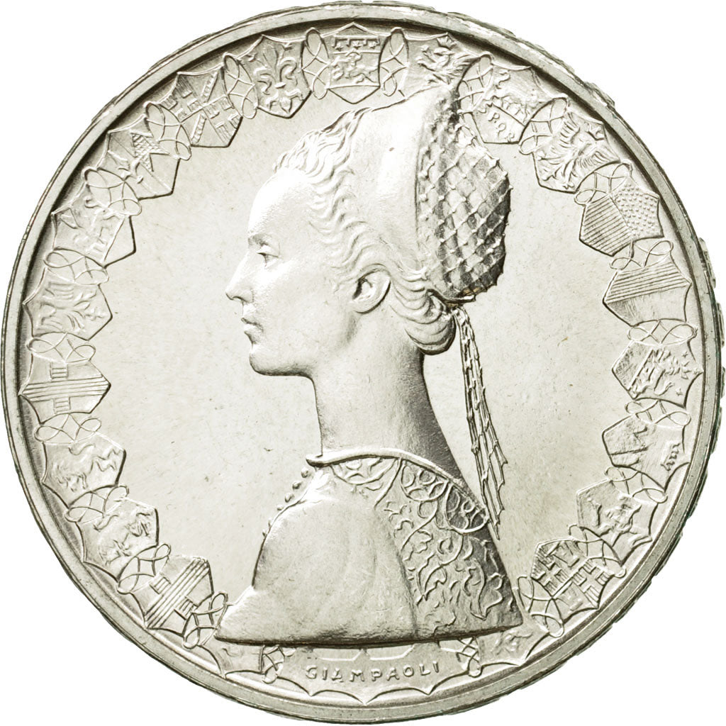 Coin, Italy, 500 Lire, 1969, Rome, MS(65-70), Silver, KM:98