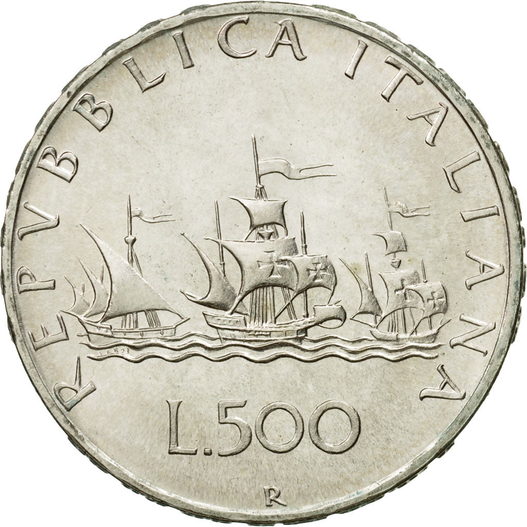 Coin, Italy, 500 Lire, 1969, Rome, MS(65-70), Silver, KM:98