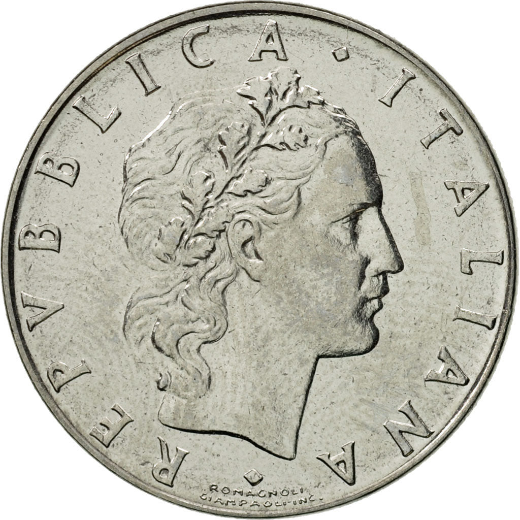 Coin, Italy, 50 Lire, 1969, Rome, MS(65-70), Stainless Steel, KM:95.1