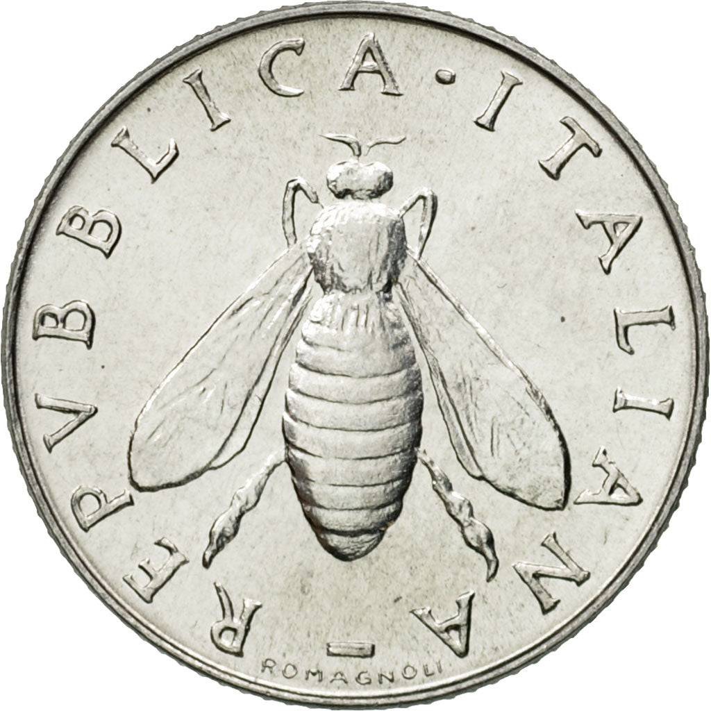 Coin, Italy, 2 Lire, 1969, Rome, MS(65-70), Aluminum, KM:94