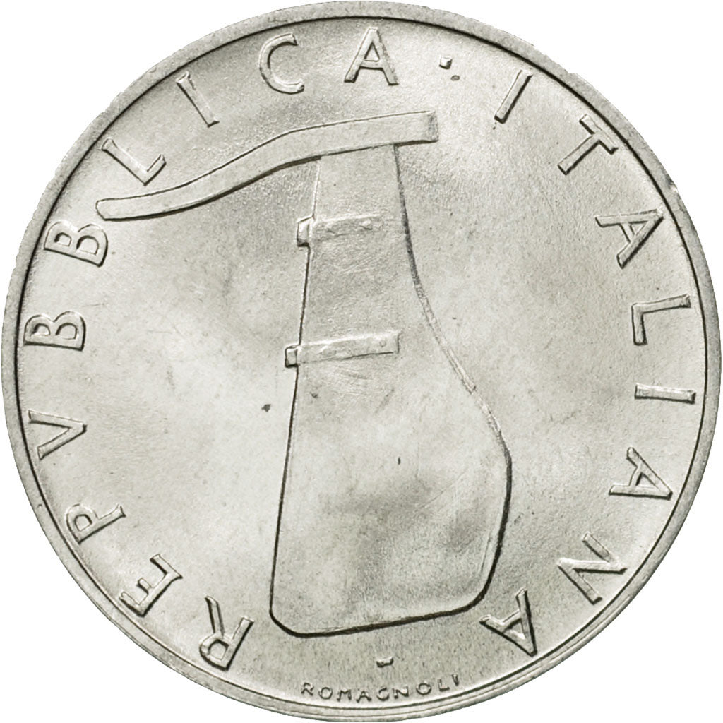 Coin, Italy, 5 Lire, 1971, Rome, MS(63), Aluminum, KM:92
