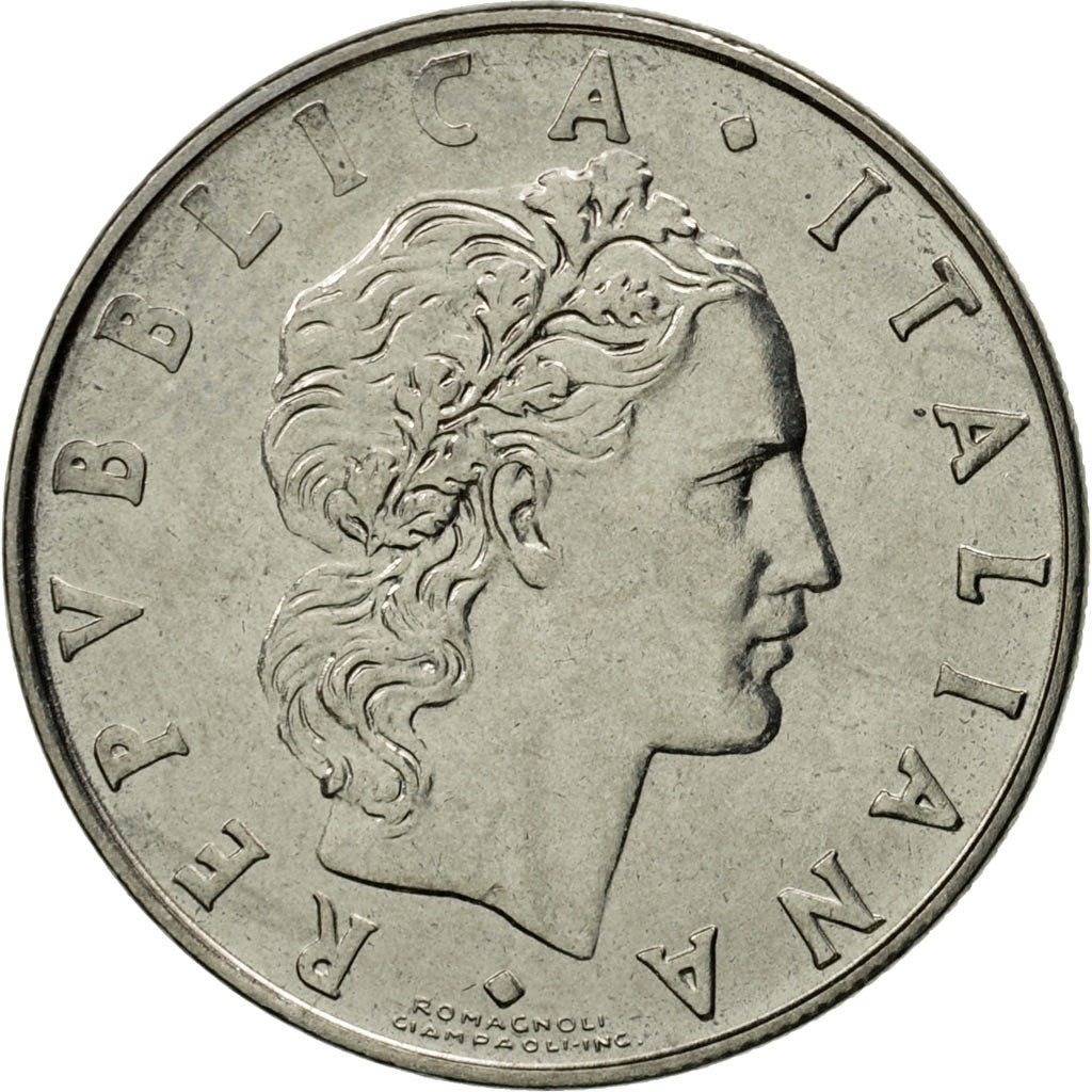 Coin, Italy, 50 Lire, 1972, Rome, MS(63), Stainless Steel, KM:95.1