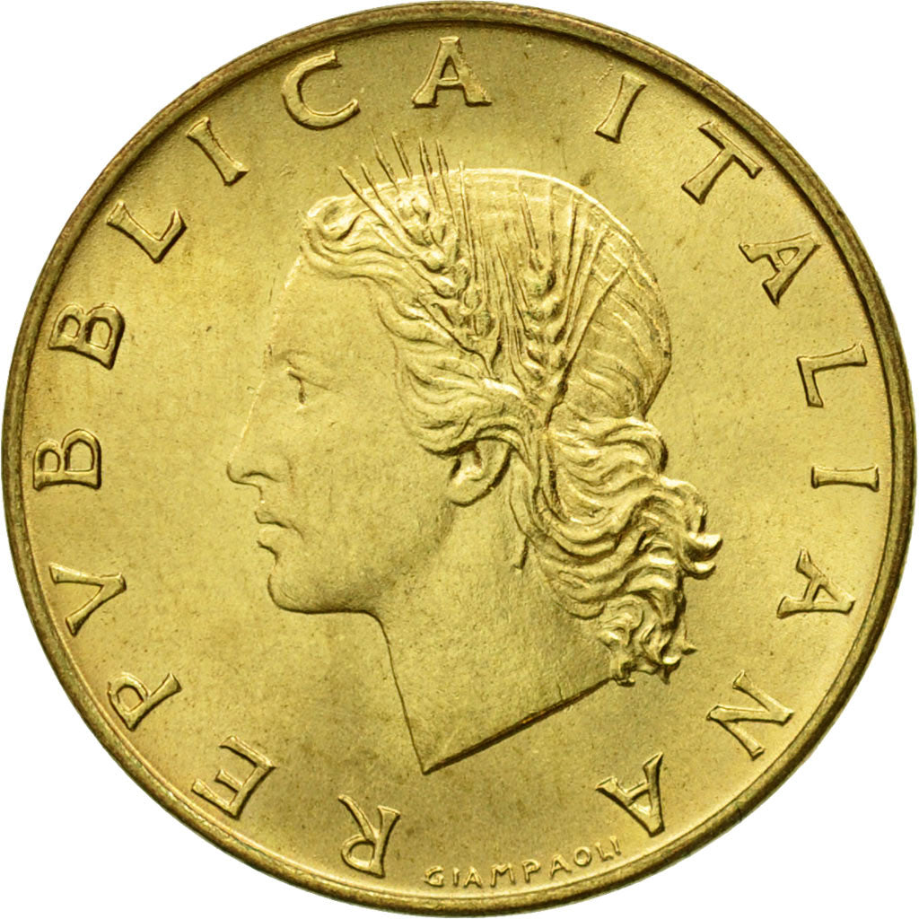 Coin, Italy, 20 Lire, 1973, Rome, MS(63), Aluminum-Bronze, KM:97.2