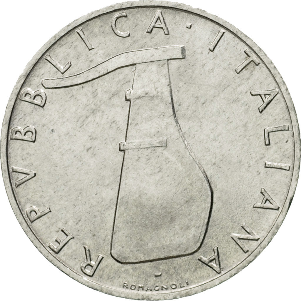 Coin, Italy, 5 Lire, 1973, Rome, EF(40-45), Aluminum, KM:92