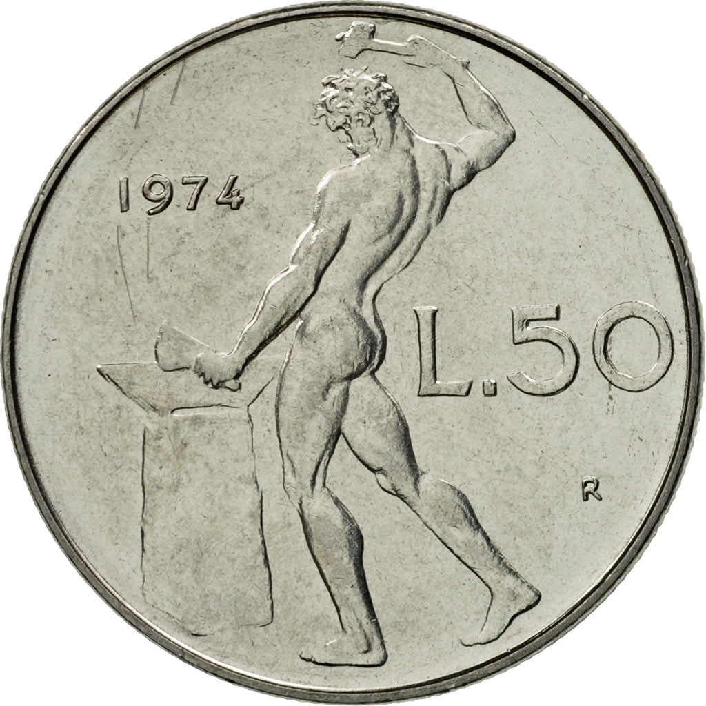 Monnaie, Italie, 50 Lire, 1974, Rome, SPL, Stainless Steel, KM:95.1