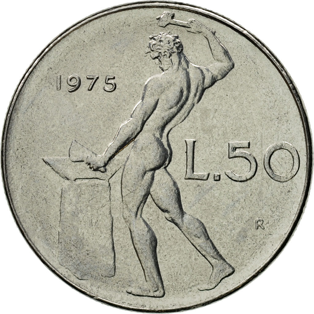Monnaie, Italie, 50 Lire, 1975, Rome, SPL, Stainless Steel, KM:95.1