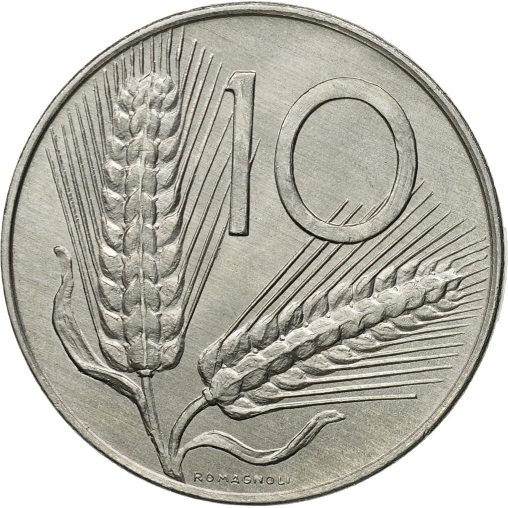 Monnaie, Italie, 10 Lire, 1977, Rome, TTB+, Aluminium, KM:93
