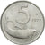 Coin, Italy, 5 Lire, 1977, Rome, AU(55-58), Aluminum, KM:92