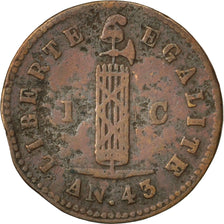 HAITI, Centime, 1846, KM #25.1, VF(20-25), Copper, 21, 2.47