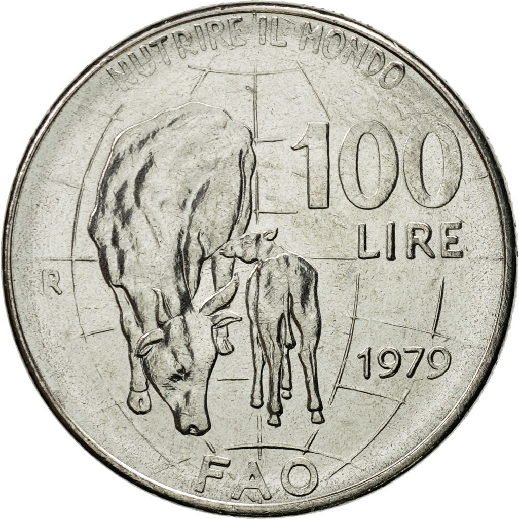 Coin, Italy, 100 Lire, 1979, Rome, MS(63), Stainless Steel, KM:106