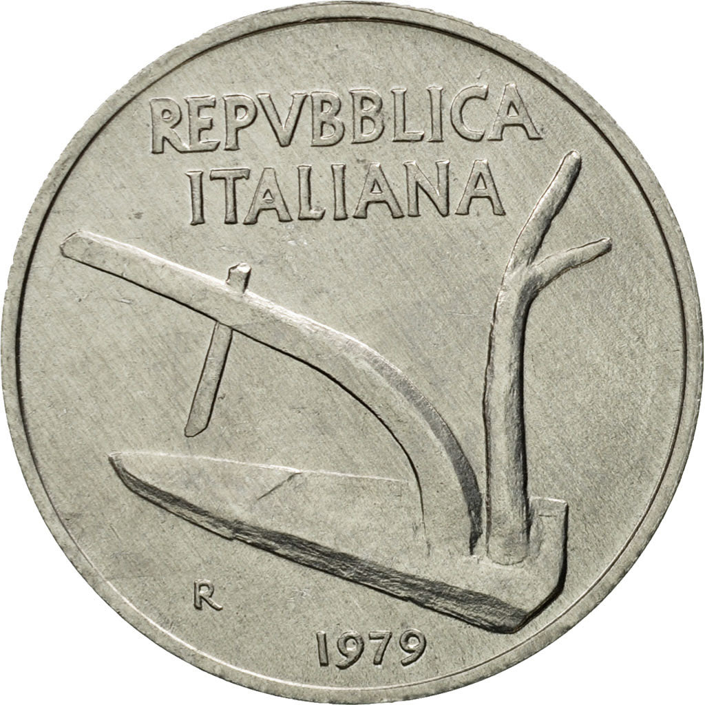 Münze, Italien, 10 Lire, 1979, Rome, VZ, Aluminium, KM:93