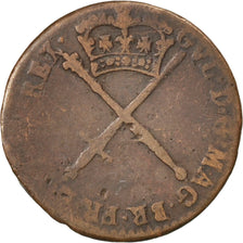 SCOTLAND, 2 Pence, 1696, KM #138, VF(20-25), Copper, 2.67