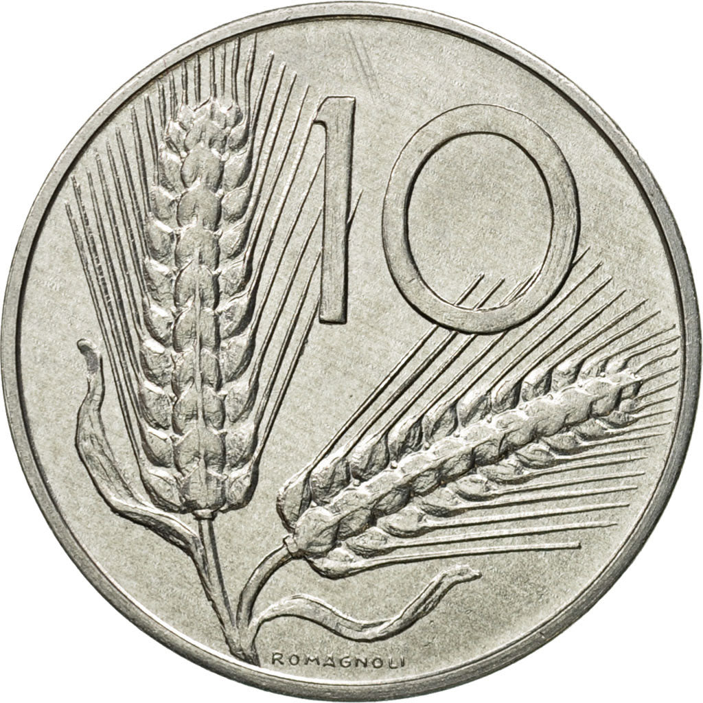 Coin, Italy, 10 Lire, 1992, Rome, MS(60-62), Aluminum, KM:93