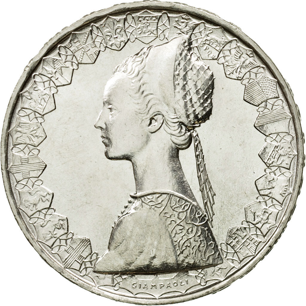 Coin, Italy, 500 Lire, 1980, Rome, MS(65-70), Silver, KM:98