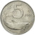 Moneta, Włochy, 5 Lire, 1980, Rome, EF(40-45), Aluminium, KM:92