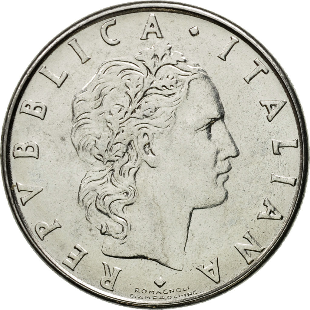 Coin, Italy, 50 Lire, 1981, Rome, MS(63), Stainless Steel, KM:95.1