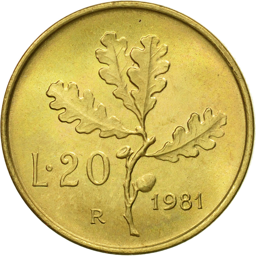 Monnaie, Italie, 20 Lire, 1981, Rome, SUP, Aluminum-Bronze, KM:97.2