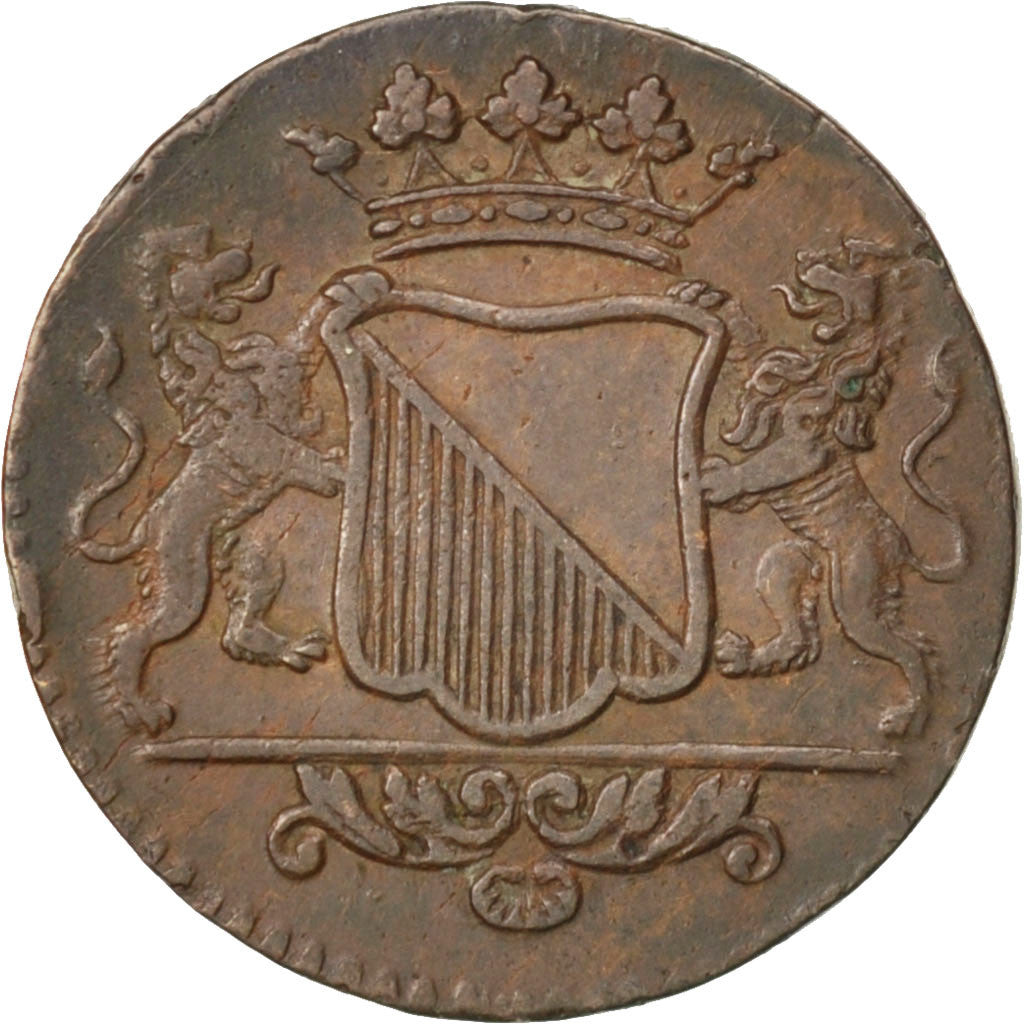 NETHERLANDS, Duit, 1739, KM #91, AU(55-58), Copper, 21.5, 3.13