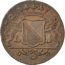 NETHERLANDS, Duit, 1739, KM #91, AU(55-58), Copper, 21.5, 3.13