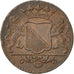 NETHERLANDS, Duit, 1739, KM #91, AU(55-58), Copper, 21.5, 3.13