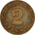 Coin, GERMANY - FEDERAL REPUBLIC, 2 Pfennig, 1958, Stuttgart, EF(40-45), Bronze