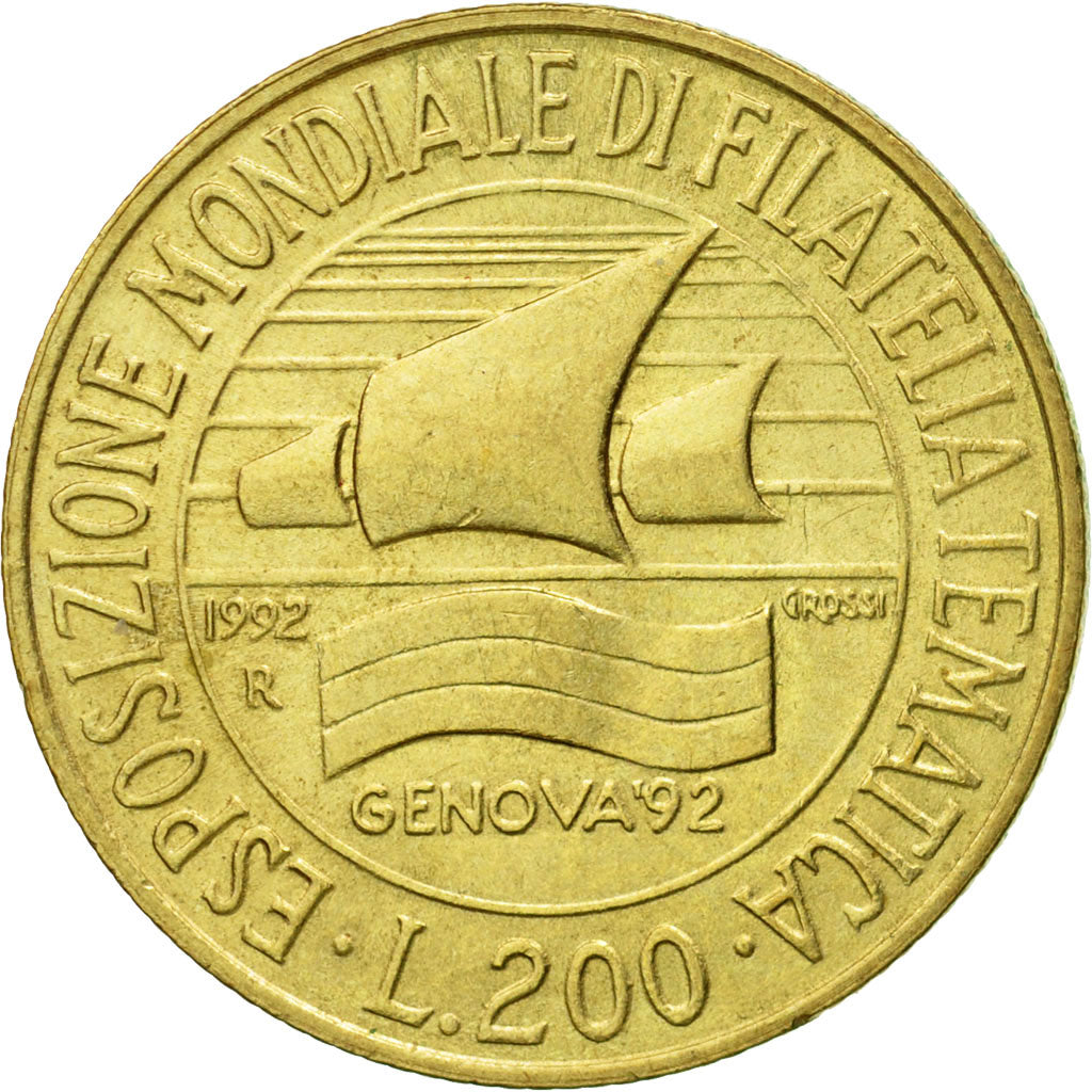 Münze, Italien, 200 Lire, 1992, Rome, VZ, Aluminum-Bronze, KM:151