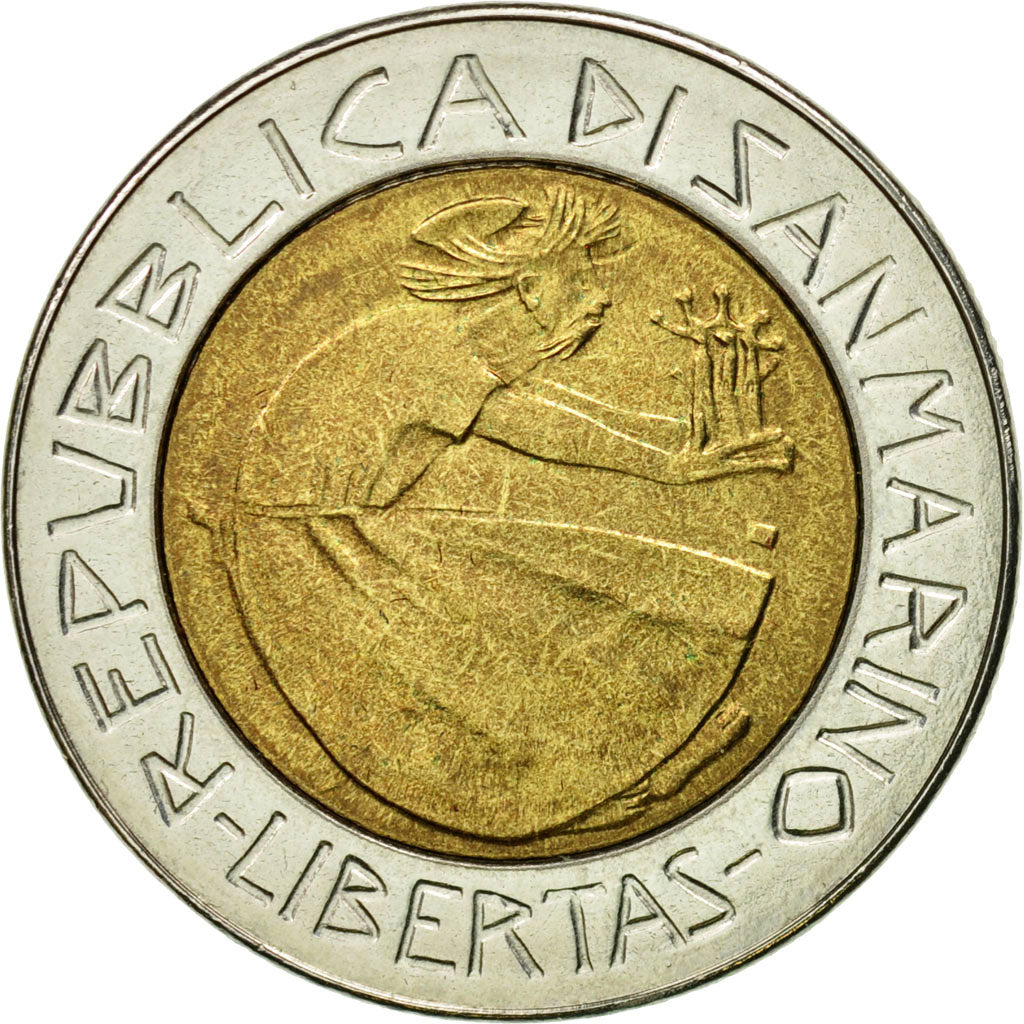 Coin, San Marino, 500 Lire, 1985, Rome, AU(50-53), Bi-Metallic, KM:181