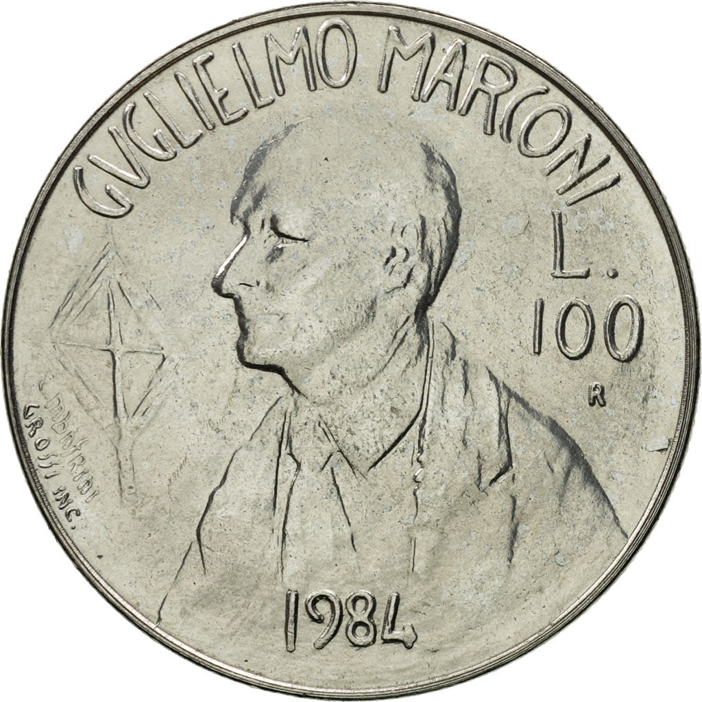 Coin, San Marino, 100 Lire, 1984, Rome, AU(55-58), Steel, KM:165