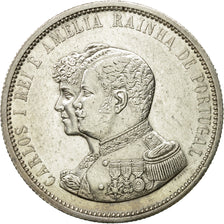 Coin, Portugal, Carlos I, 1000 Reis, 1898, EF(40-45), Silver, KM:539
