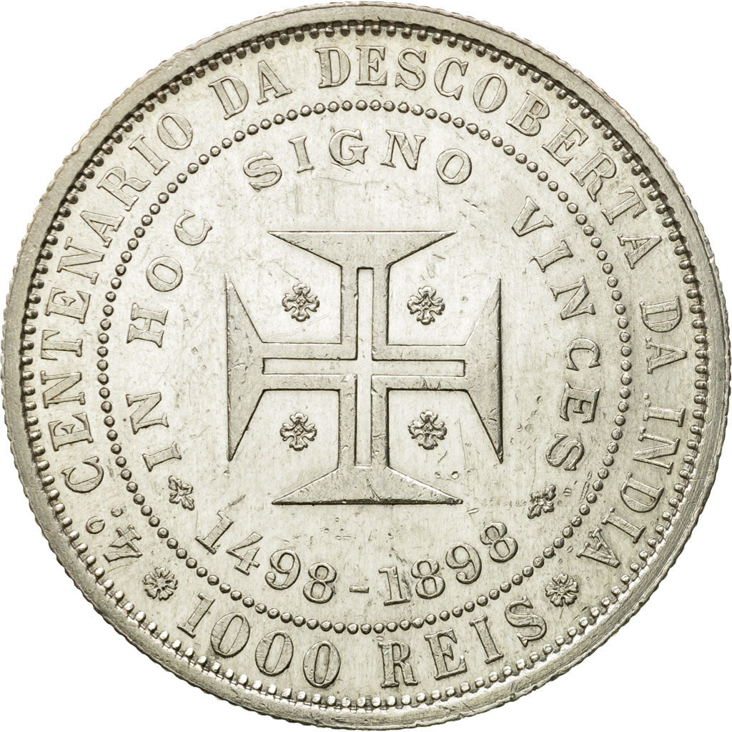 Coin, Portugal, Carlos I, 1000 Reis, 1898, EF(40-45), Silver, KM:539