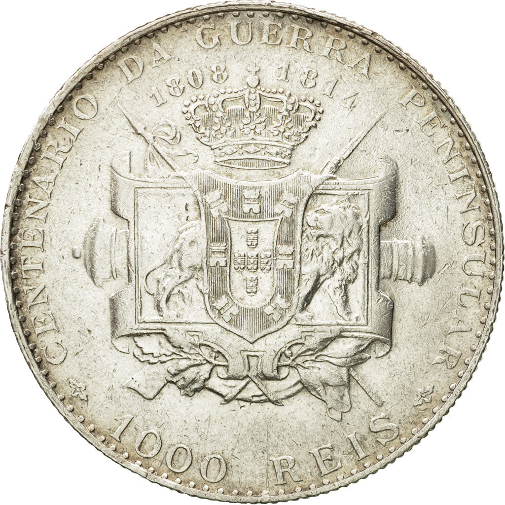 Coin, Portugal, Manuel II, 1000 Reis, 1910, EF(40-45), Silver, KM:558