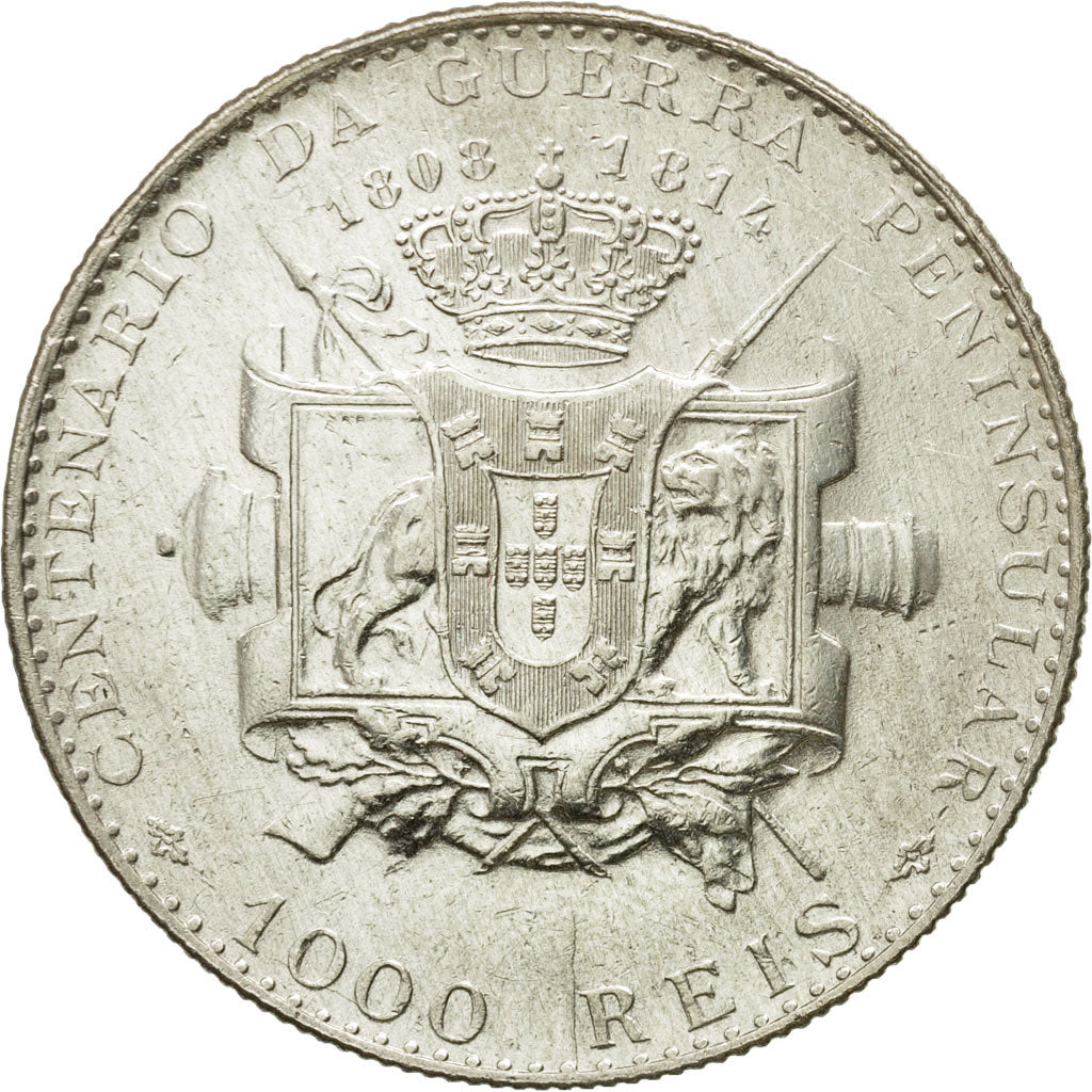 Coin, Portugal, Manuel II, 1000 Reis, 1910, EF(40-45), Silver, KM:558