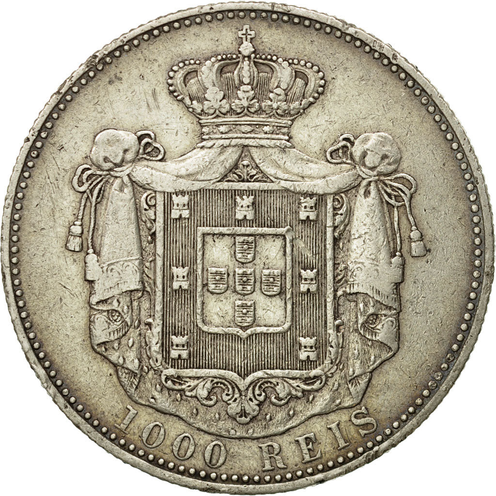 Coin, Portugal, Carlos I, 1000 Reis, 1899, EF(40-45), Silver, KM:540