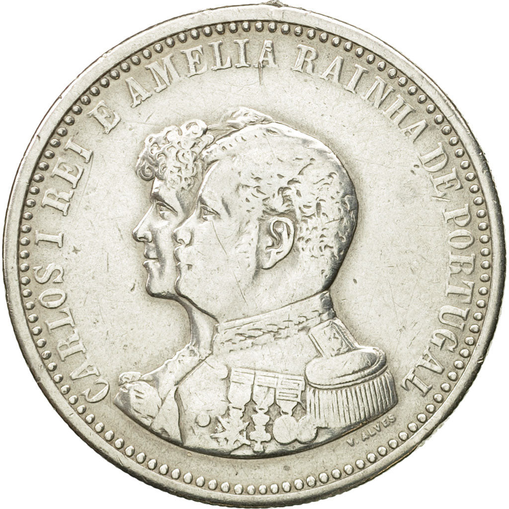 Monnaie, Portugal, Carlos I, 500 Reis, 1898, TTB, Argent, KM:538