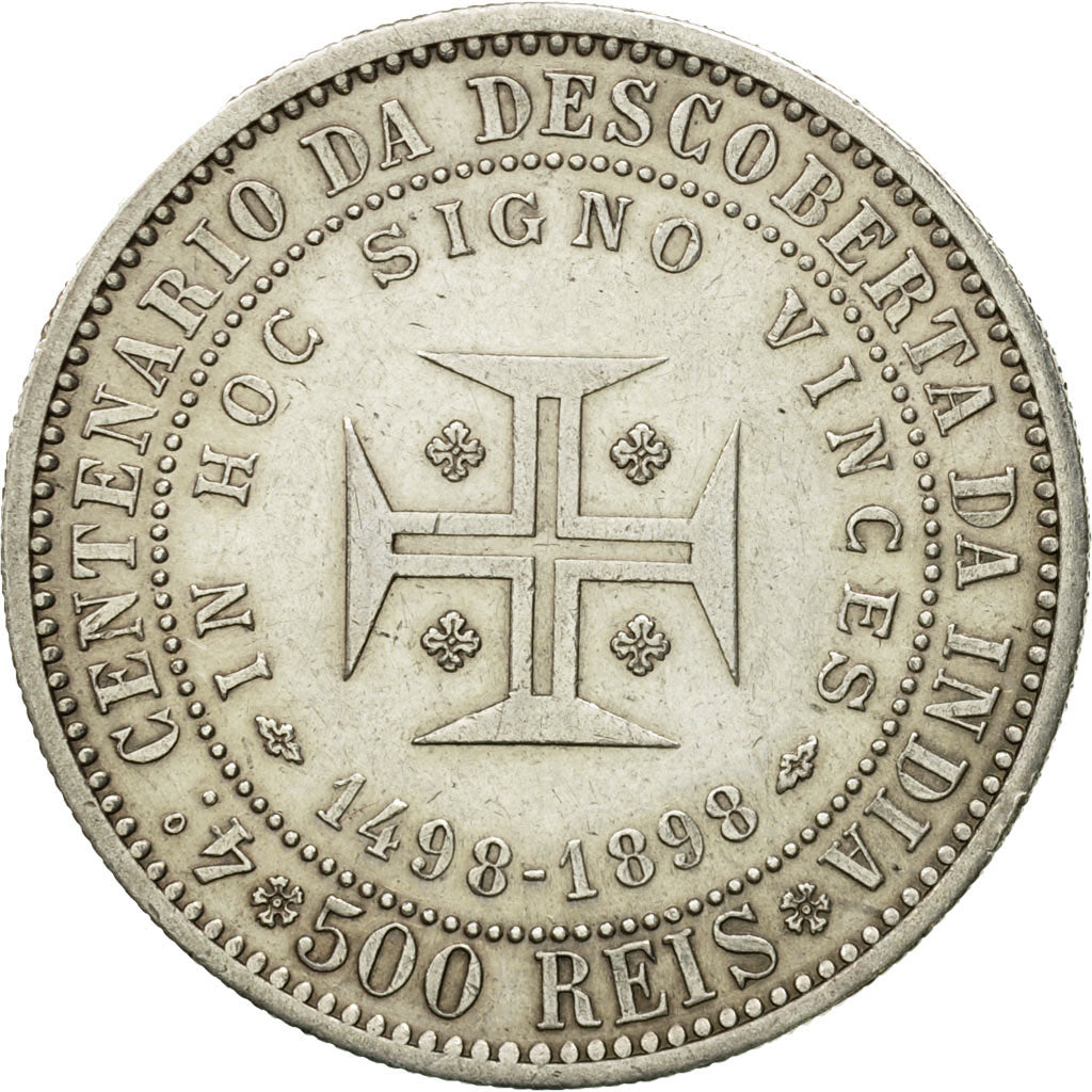 Coin, Portugal, Carlos I, 500 Reis, 1898, EF(40-45), Silver, KM:538