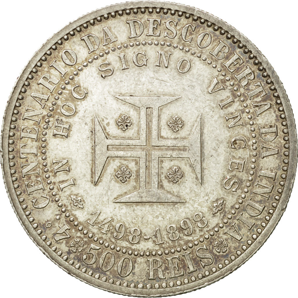 Coin, Portugal, Carlos I, 500 Reis, 1898, EF(40-45), Silver, KM:538