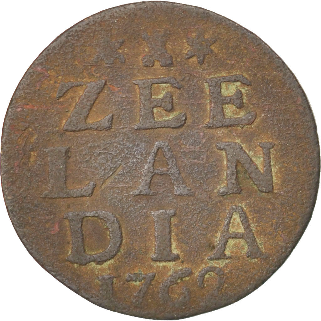 NETHERLANDS, Duit, 1762, KM #81, VF(30-35), Copper, 2.61