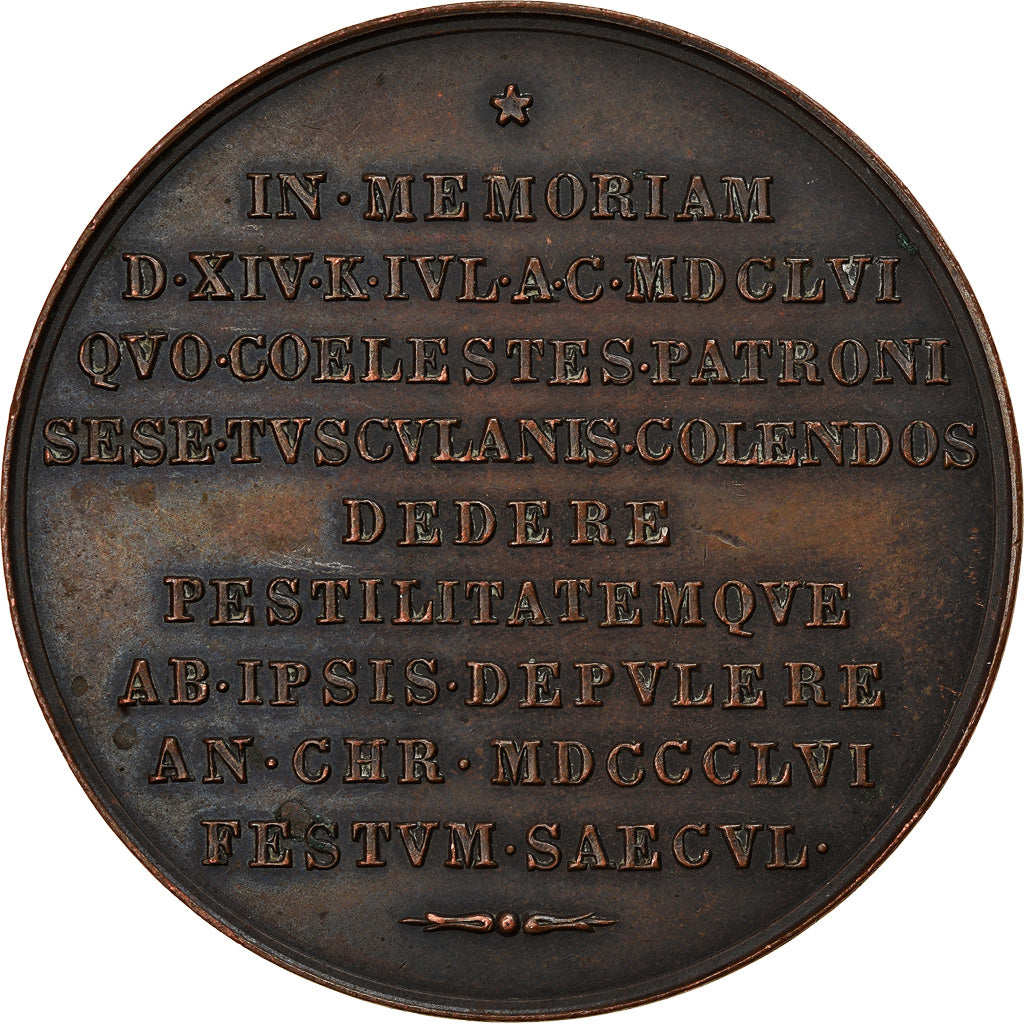 Italy, Medal, Sebastiano et Rocho, 1656, Pasinati, Restrike, AU(55-58), Copper