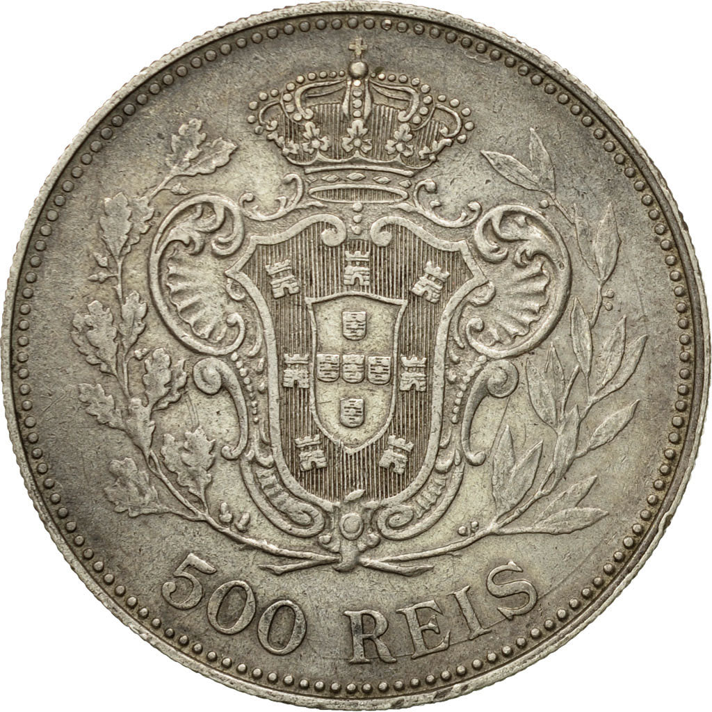 Coin, Portugal, Manuel II, 500 Reis, 1908, EF(40-45), Silver, KM:547