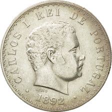 Moneta, Portogallo, Carlos I, 500 Reis, 1892, BB, Argento, KM:535