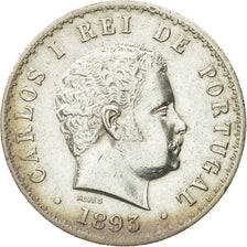 Moneta, Portogallo, Carlos I, 500 Reis, 1893, BB, Argento, KM:535