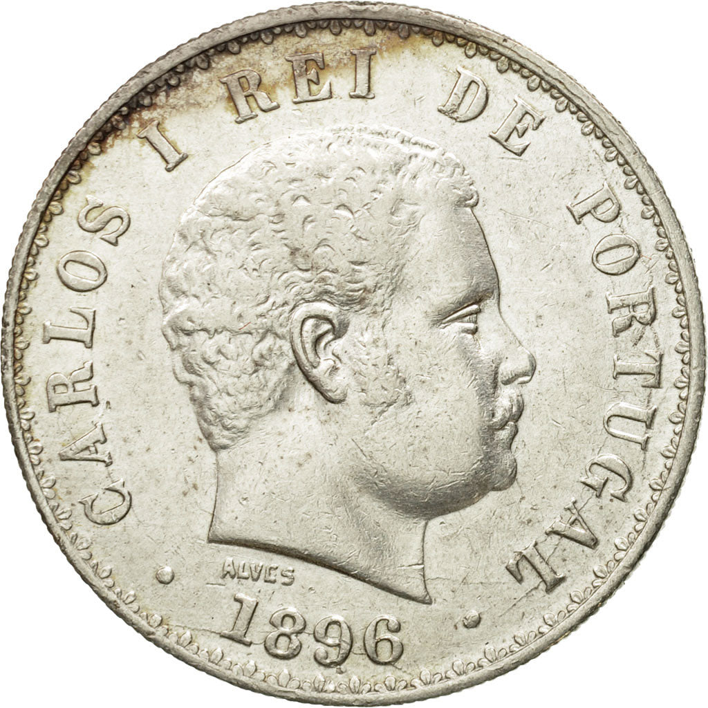 Monnaie, Portugal, Carlos I, 500 Reis, 1896, TTB, Argent, KM:535