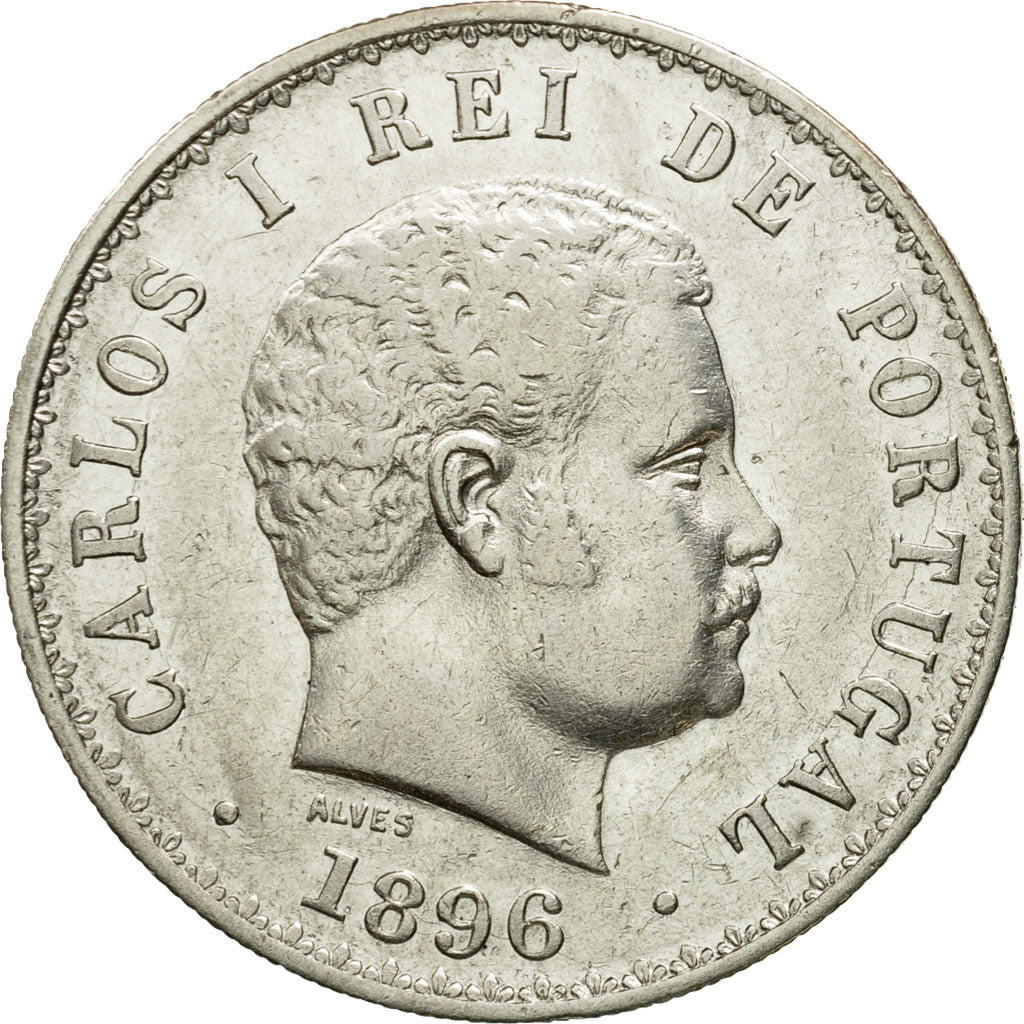 Moneta, Portogallo, Carlos I, 500 Reis, 1896, BB, Argento, KM:535